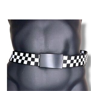 Buckle Down One Size Checkered Black White Punk Skater 90s Look Adjustable